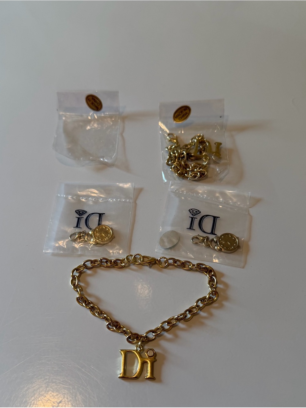 DI Jewelry Royal Carribean Bracelet and Charm Set: His & Hers/Best Friends